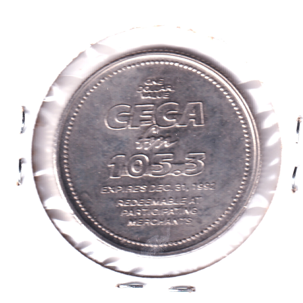 1992 CFCA fm 105.3 25th Anniversary Trade Dollar Token