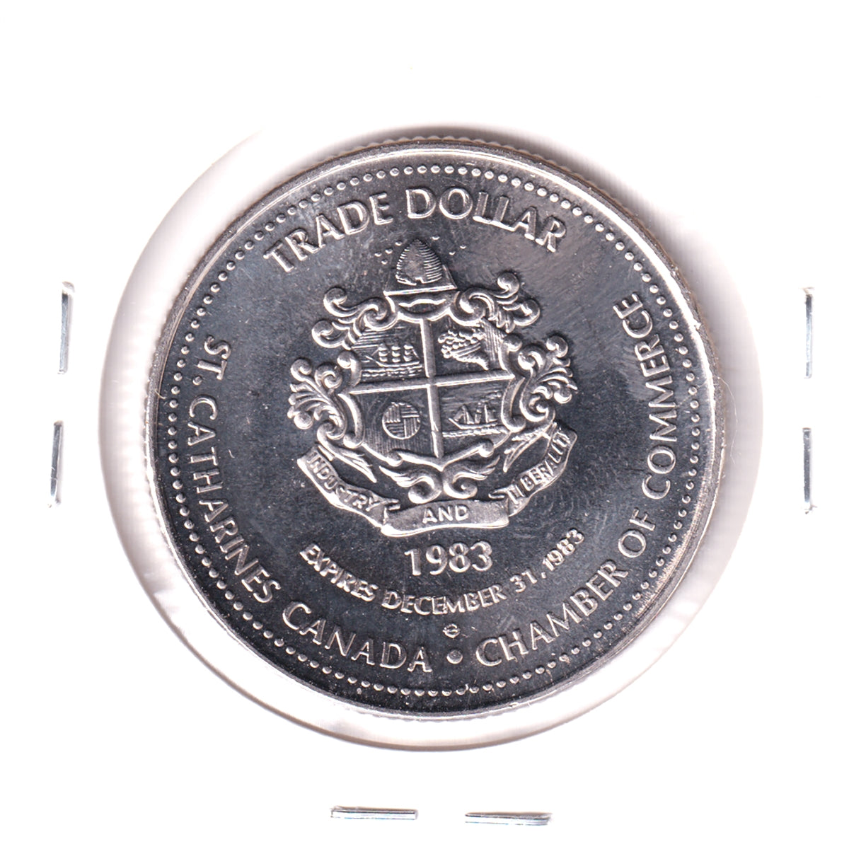 1983 St. Catharines, ON, Trade Dollar Token: Hamilton-Scourge Project