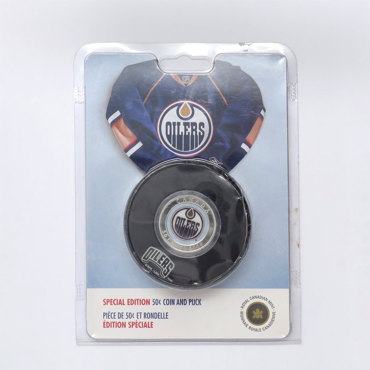 2009 Canada 50-cent Edmonton Oilers Hockey Coin Puck