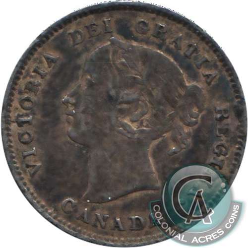 1858 Small Date Canada 5-cents VF-EF (VF30) $