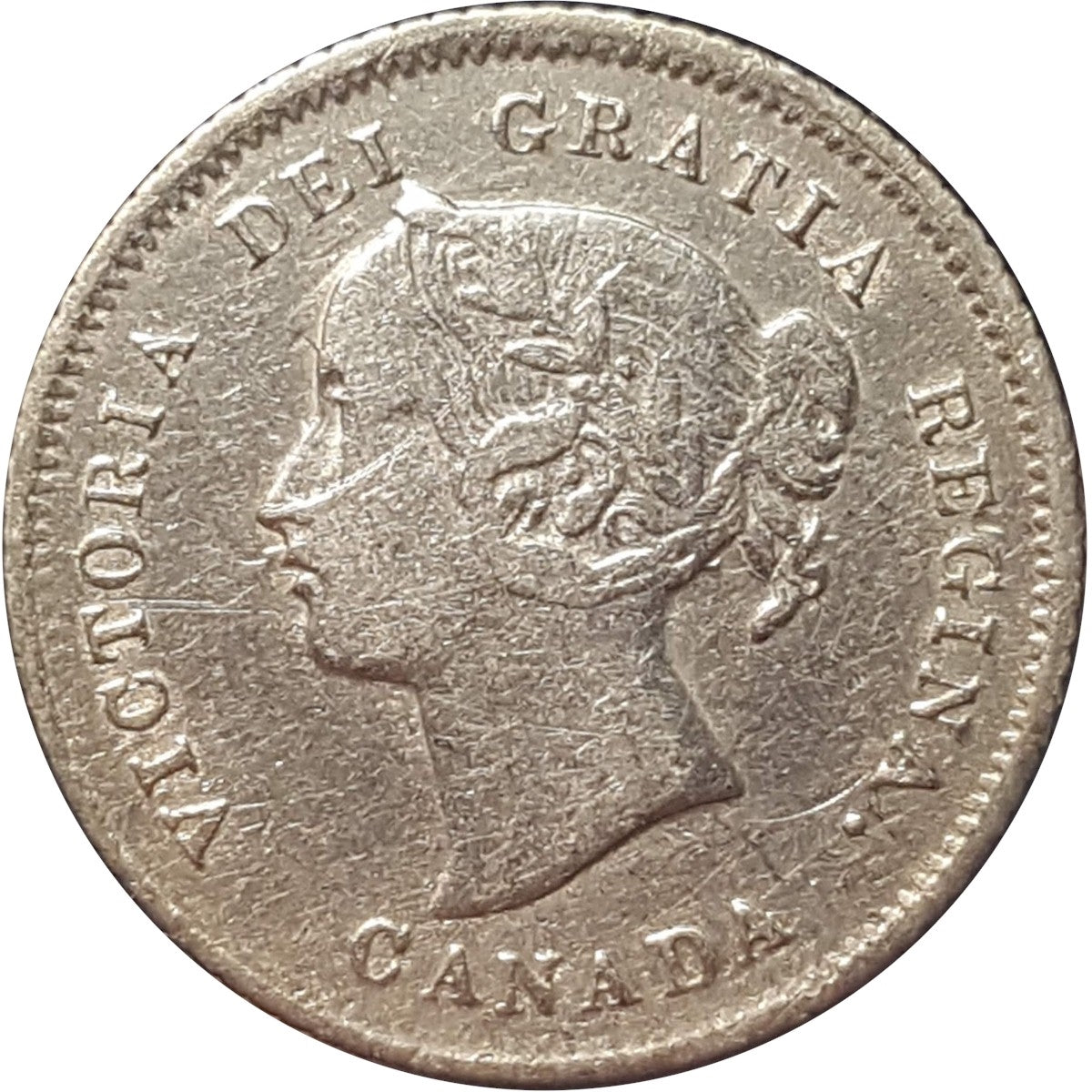 1874H Crosslet 4 Canada 5-cents Very Fine (VF20) $