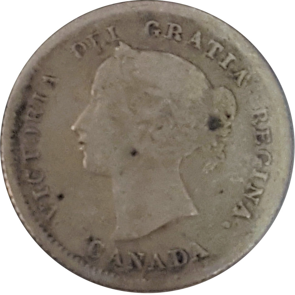 1874H Plain 4 Canada 5-cents Fine (F12)