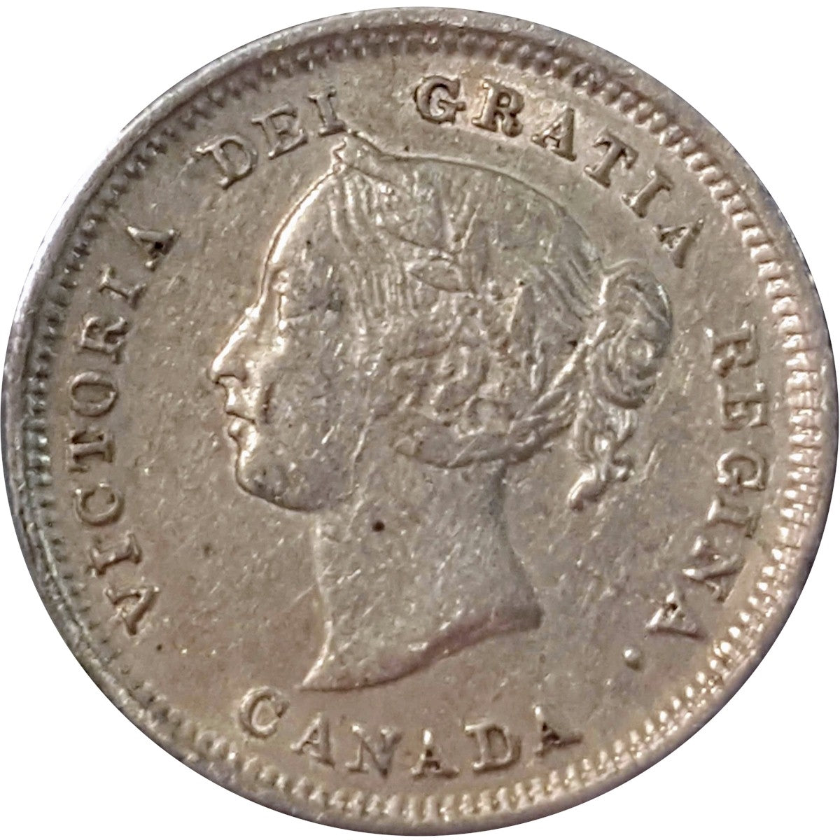 1880H Obv. 3 Canada 5-cents VF-EF (VF30) $