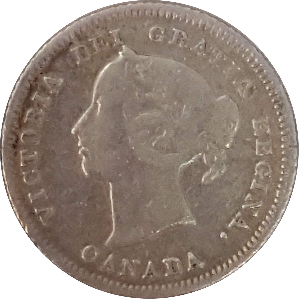 1883H Canada 5-cents F-VF (F15) $