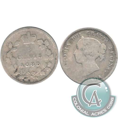 1888 Canada 5-cents About Good (AG3)