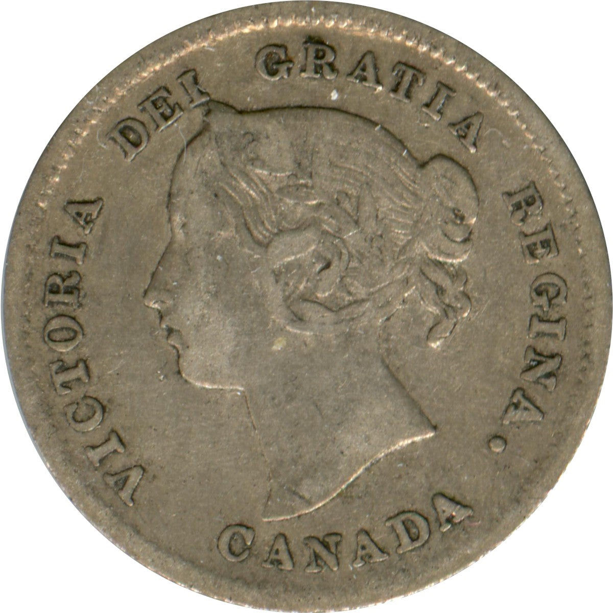 1900 Round 0's Canada 5-cents Very Fine (VF20) $