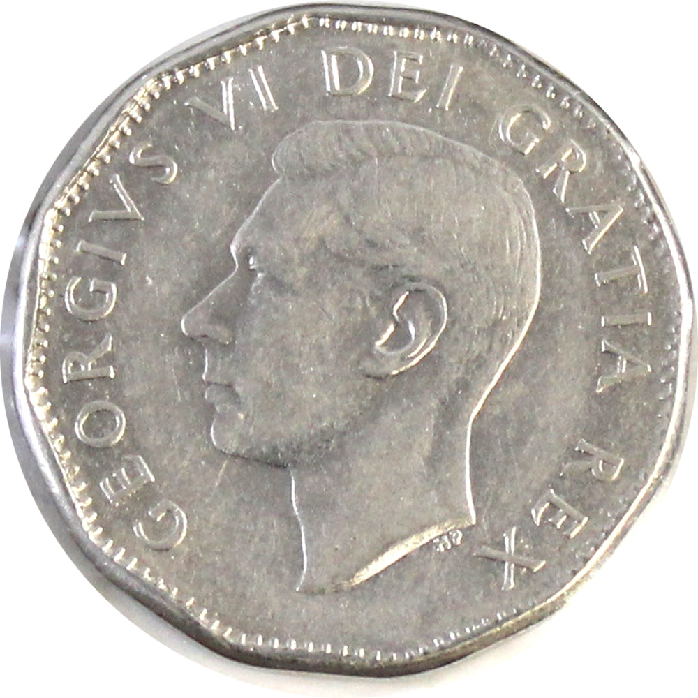 1951 No Chrome Canada 5-cents EF-AU (EF45) $