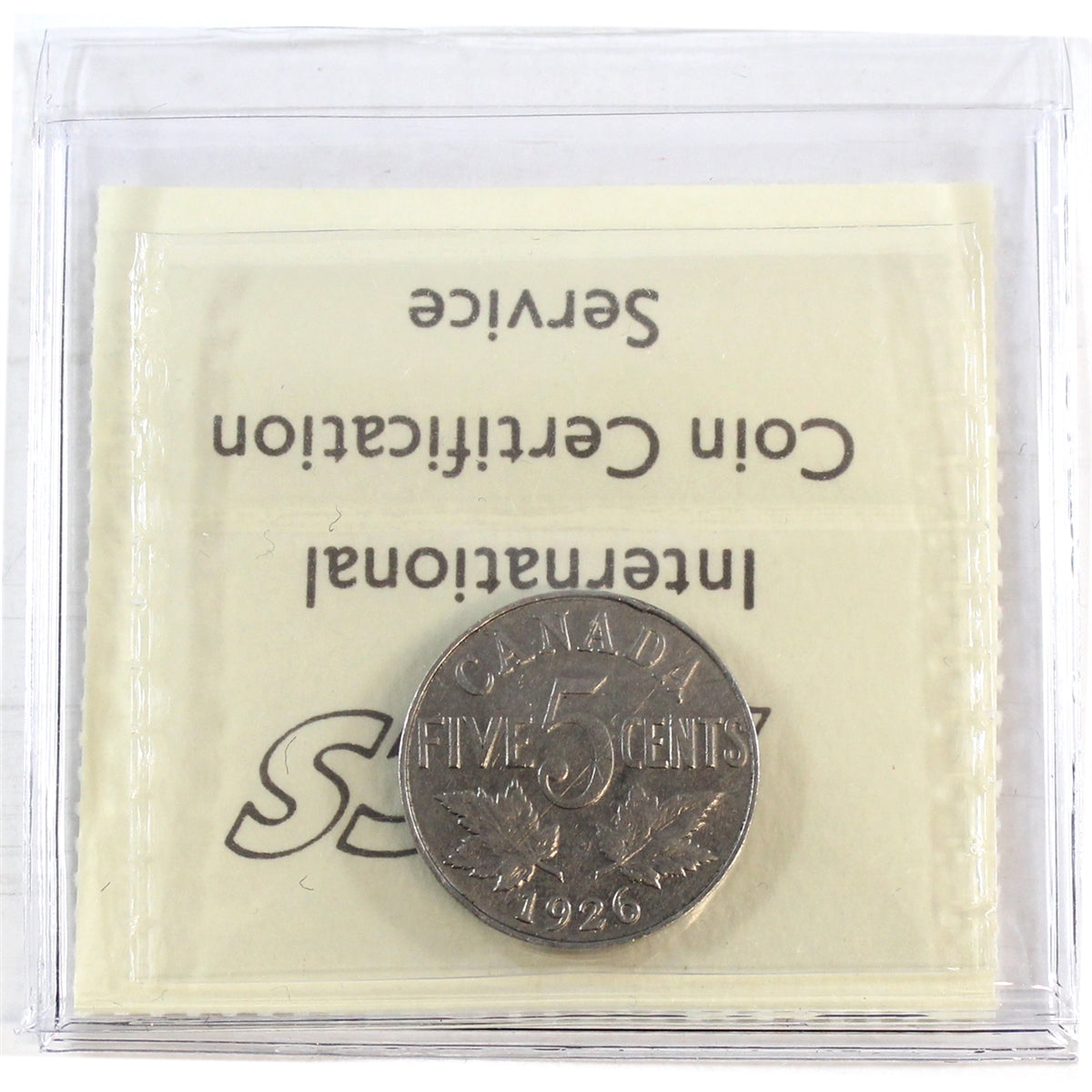 1926 Far 6 Canada 5-cents ICCS Certified VF30