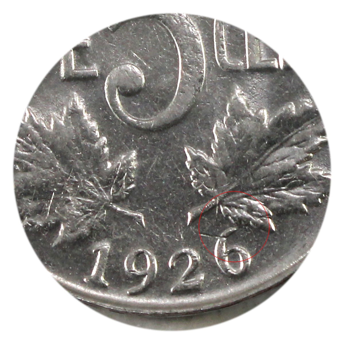 1926 Near 6 Canada 5-cents AU-UNC (AU55) $