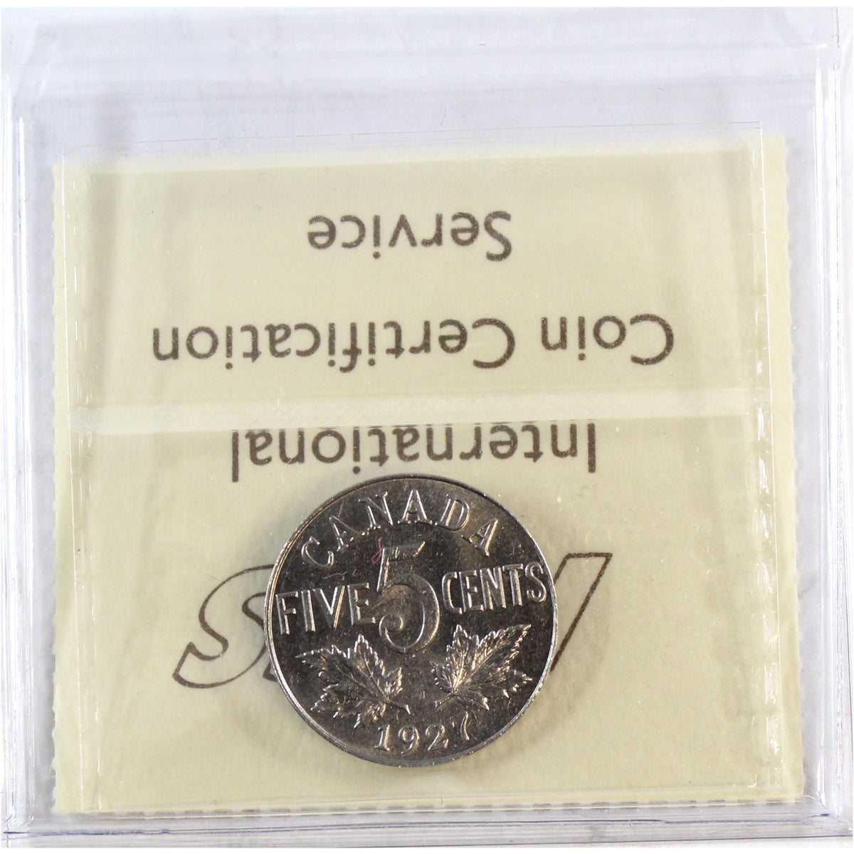 1927 Canada 5-cents ICCS Certified MS63