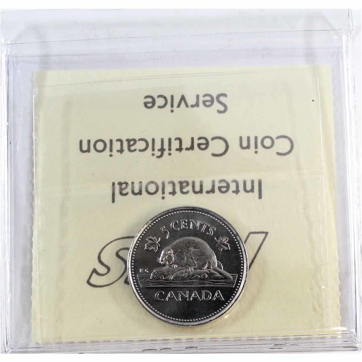 2002P Canada 5-cents ICCS Certified MS66