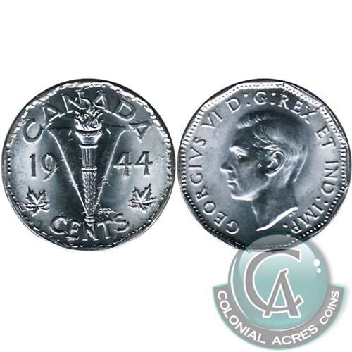 1944 Canada 5-cents Choice Brilliant Uncirculated (MS64)