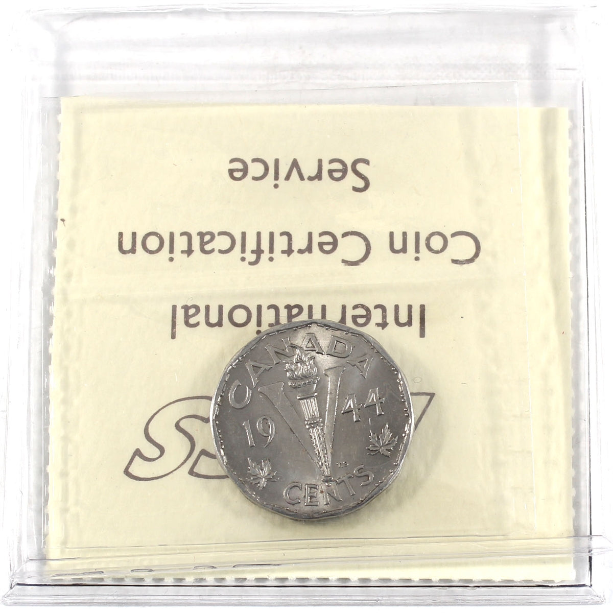 1944 Missing Chrome Canada 5-cents ICCS Certified MS62