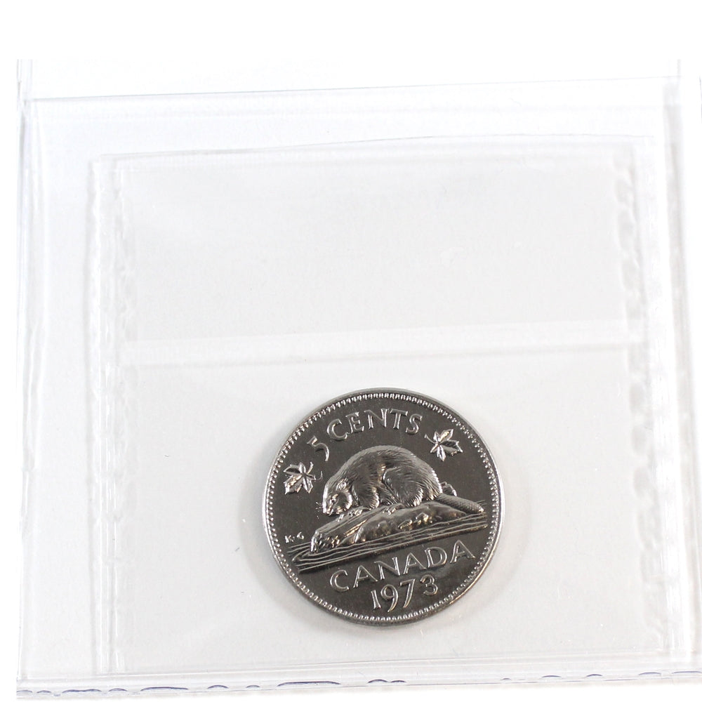 1973 Canada 5-cents ICCS Certified PL65 Heavy Cameo