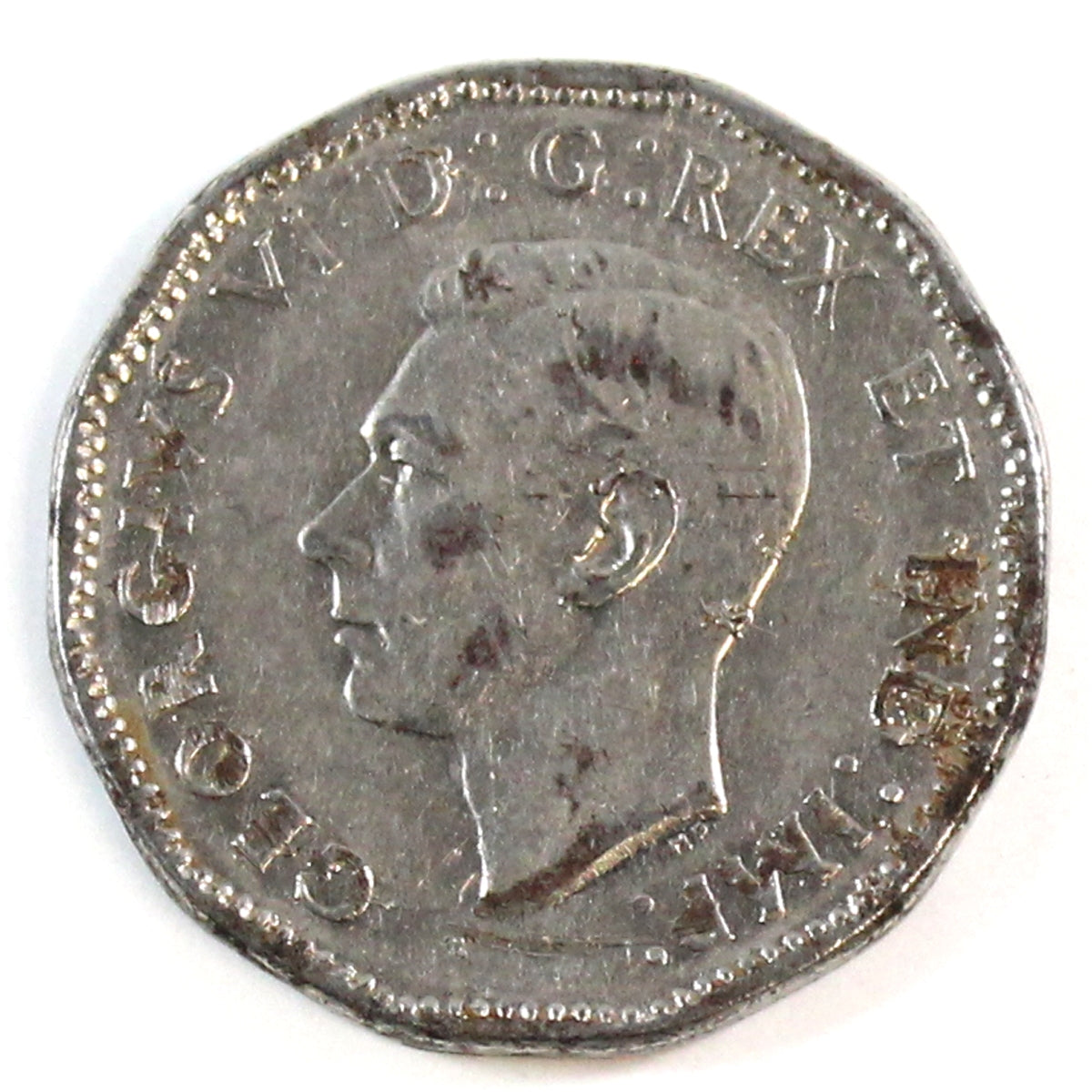 1944 No Chrome Canada 5-cents Very Fine (VF20)