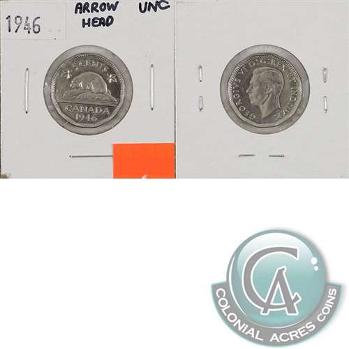 1946 Arrow Head Canada 5-cents Uncirculated (MS60)