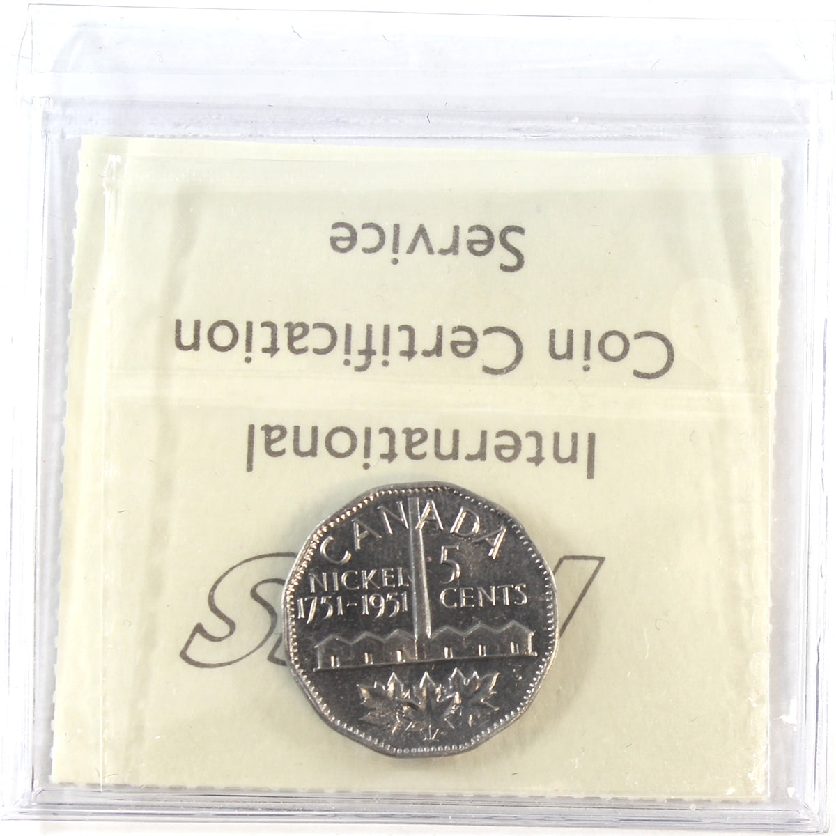 1951 Commemorative (Refinery) Canada 5-cents ICCS Certified MS64