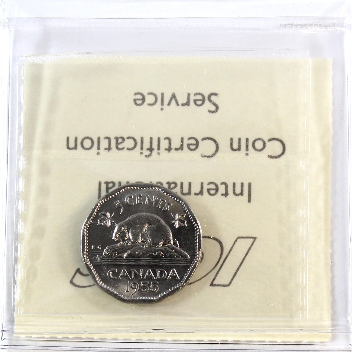 1955 Canada 5-cents ICCS Certified MS-65