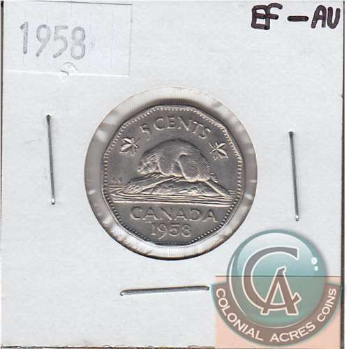 1958 Canada 5-cents EF-AU (EF-45)