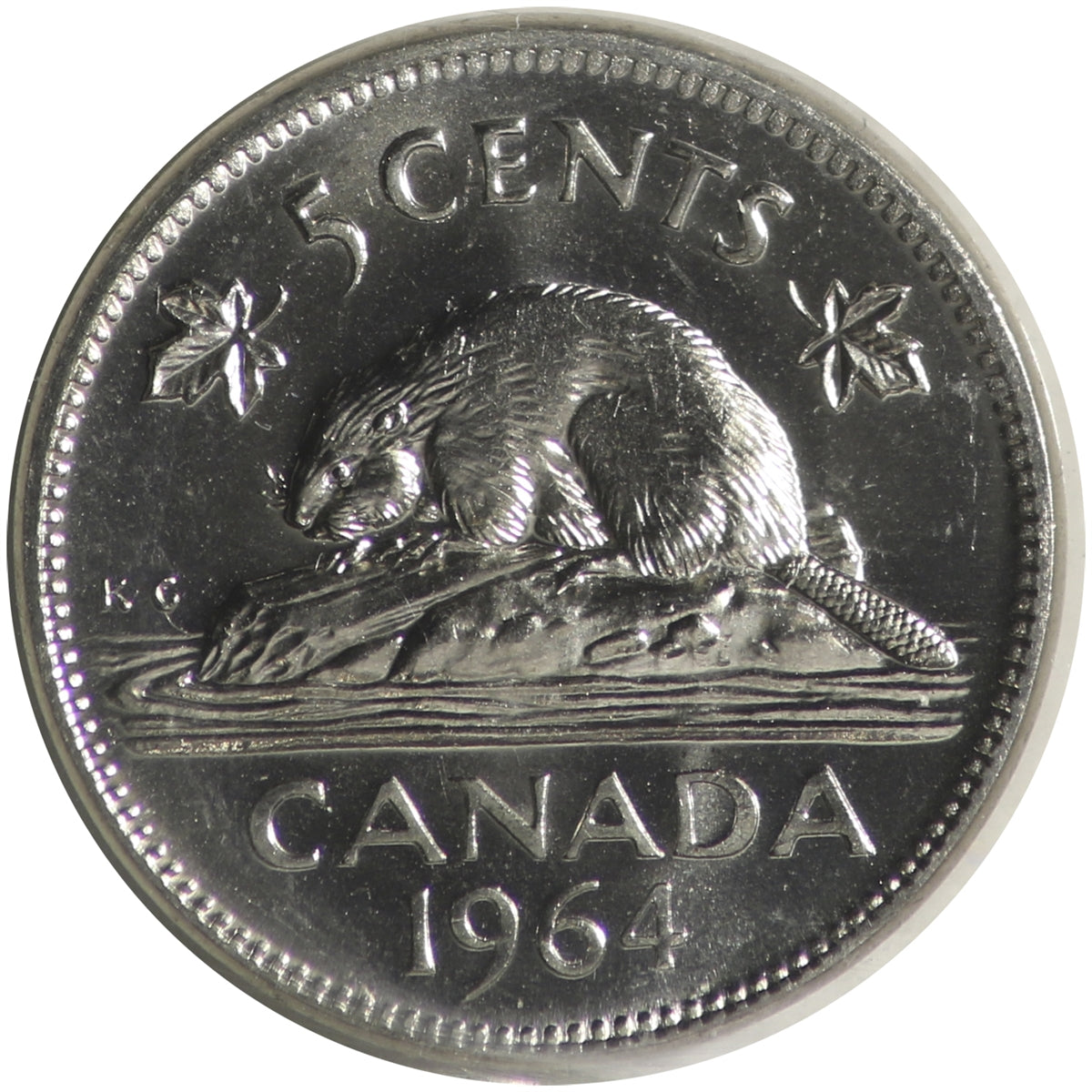 1964 Canada 5-cents ICCS Certified MS-64