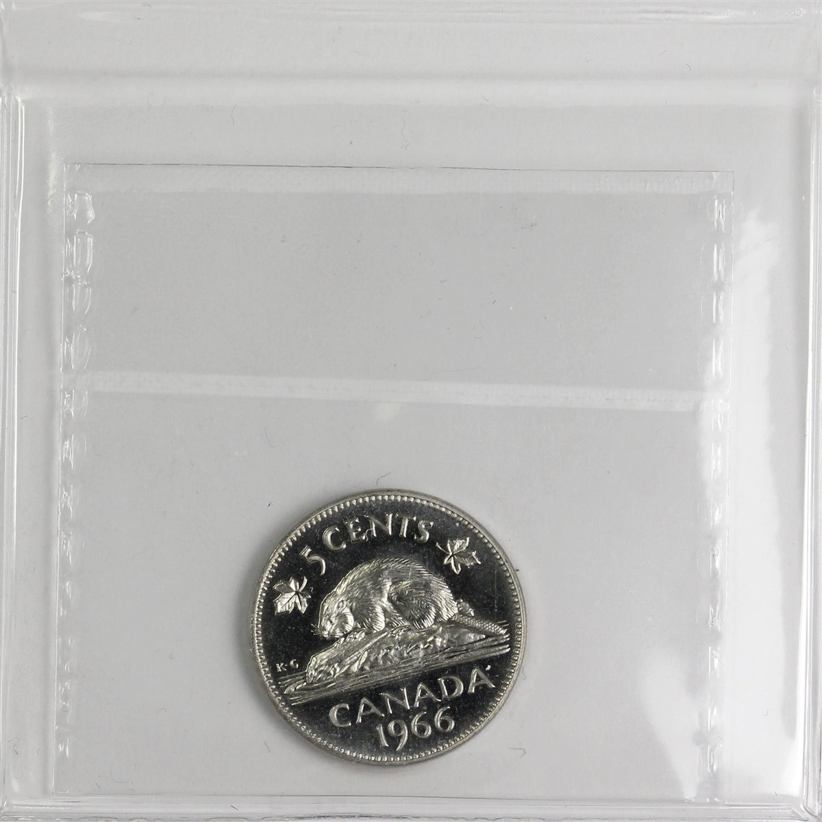 1966 Canada 5-cents ICCS Certified PL65 Heavy Cameo