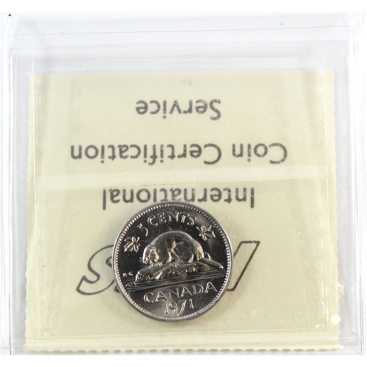 1971 Canada 5-cents ICCS Certified MS65