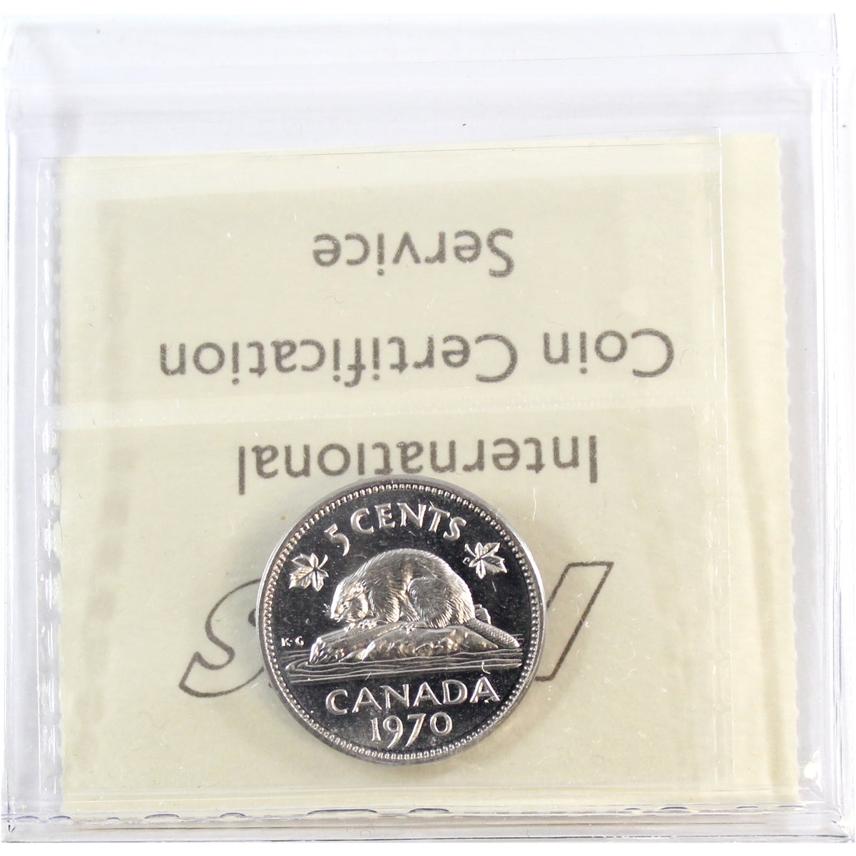 1970 Canada 5-cents ICCS Certified PL66 Heavy Cameo