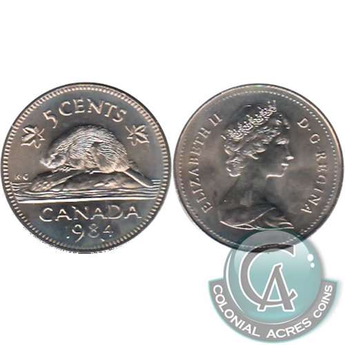 1984 Canada 5-cents Brilliant Uncirculated (MS63)