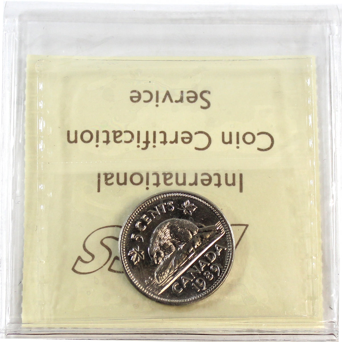 1989 Canada 5-cents ICCS Certified MS65