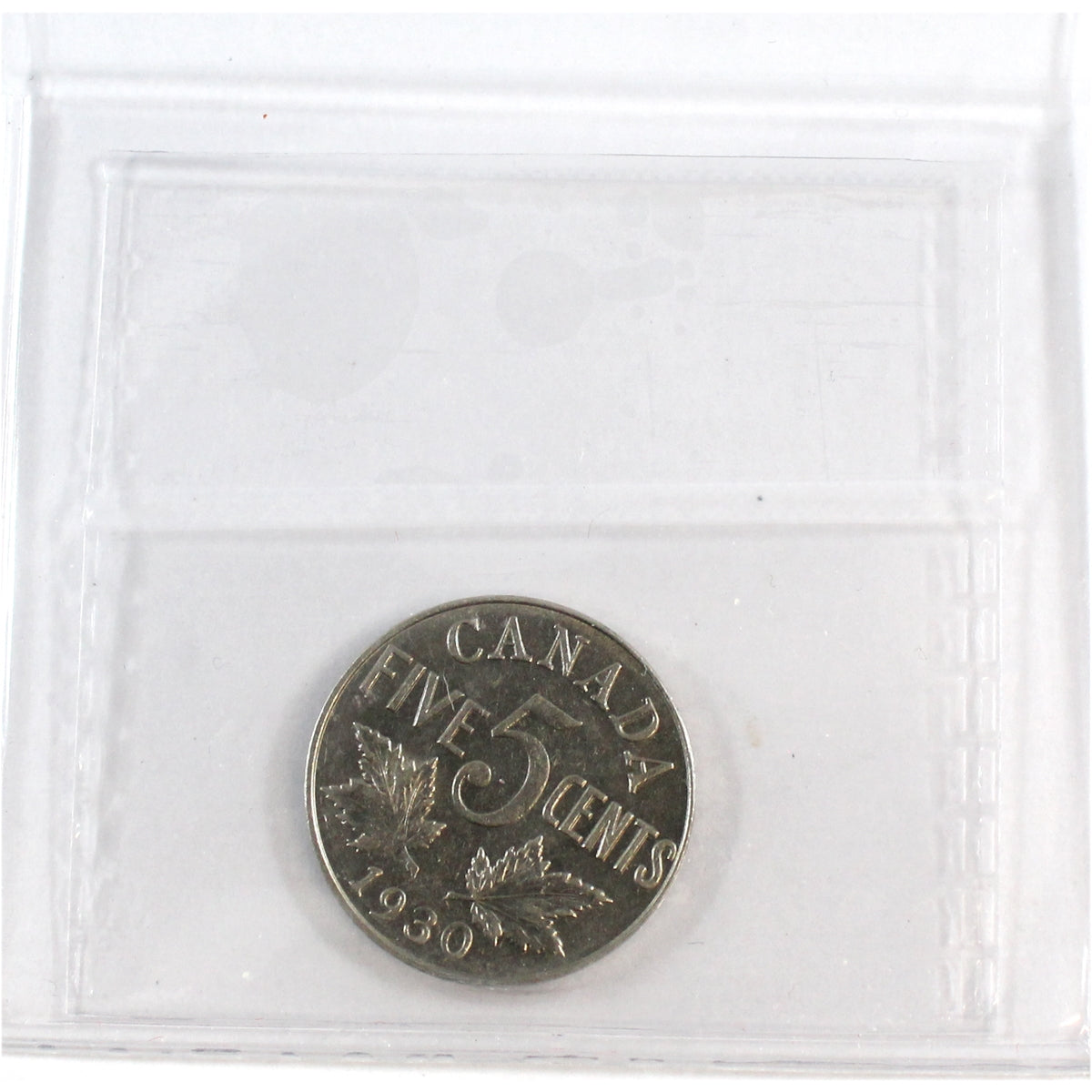 1930 Canada 5-cents ICCS Certified AU55