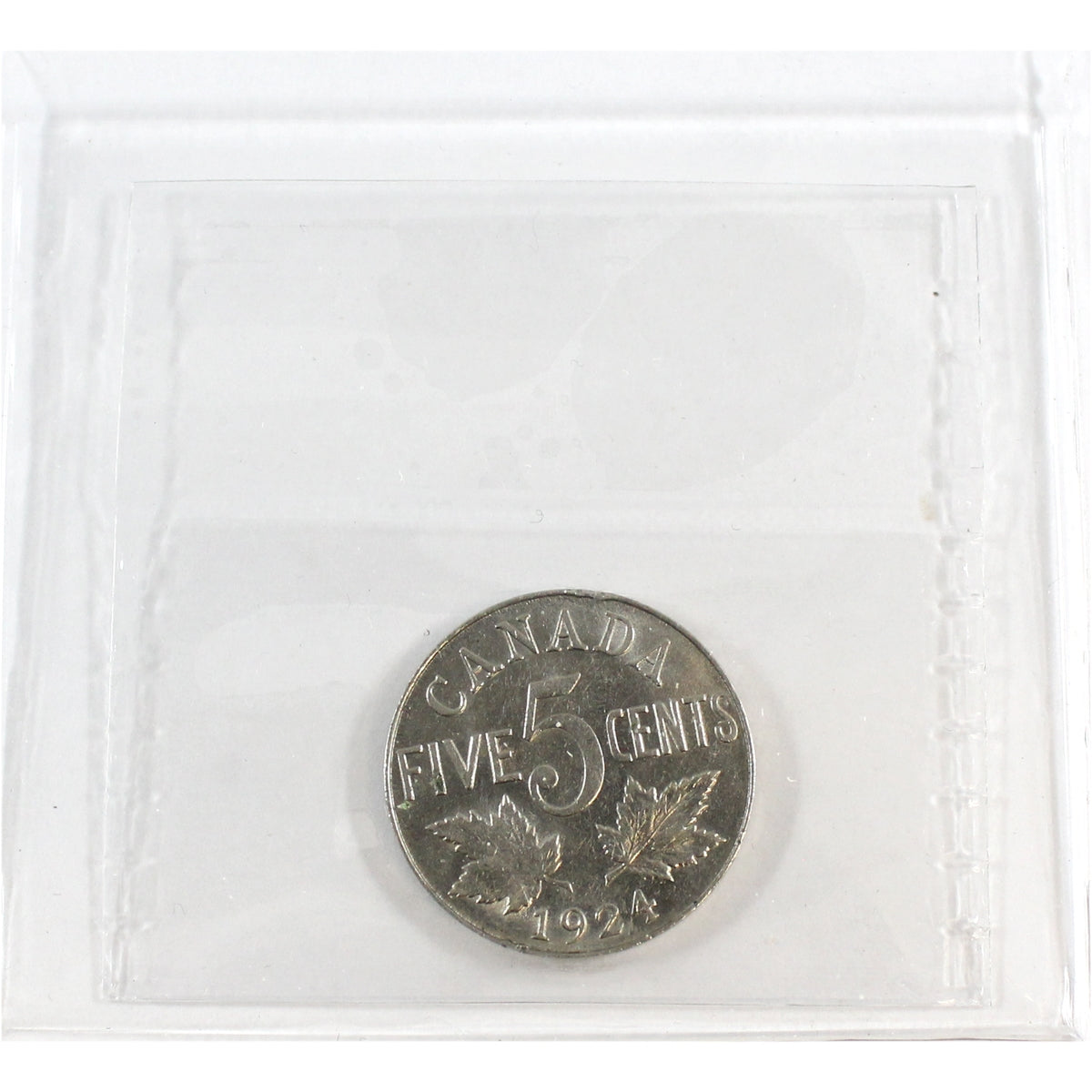 1924 Canada 5-cents ICCS Certified AU55