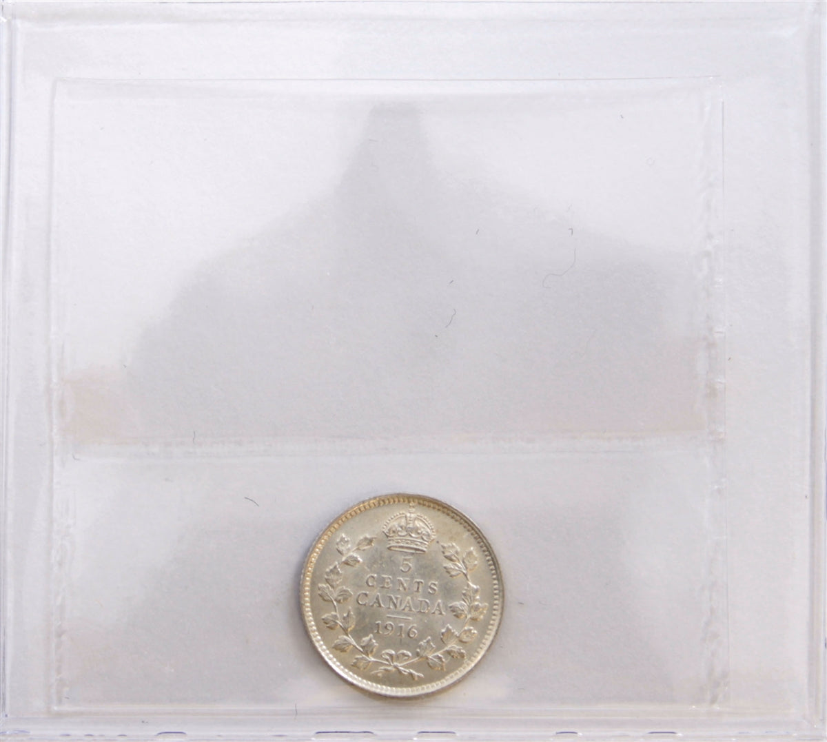 1916 Canada 5-cents ICCS Certified AU55