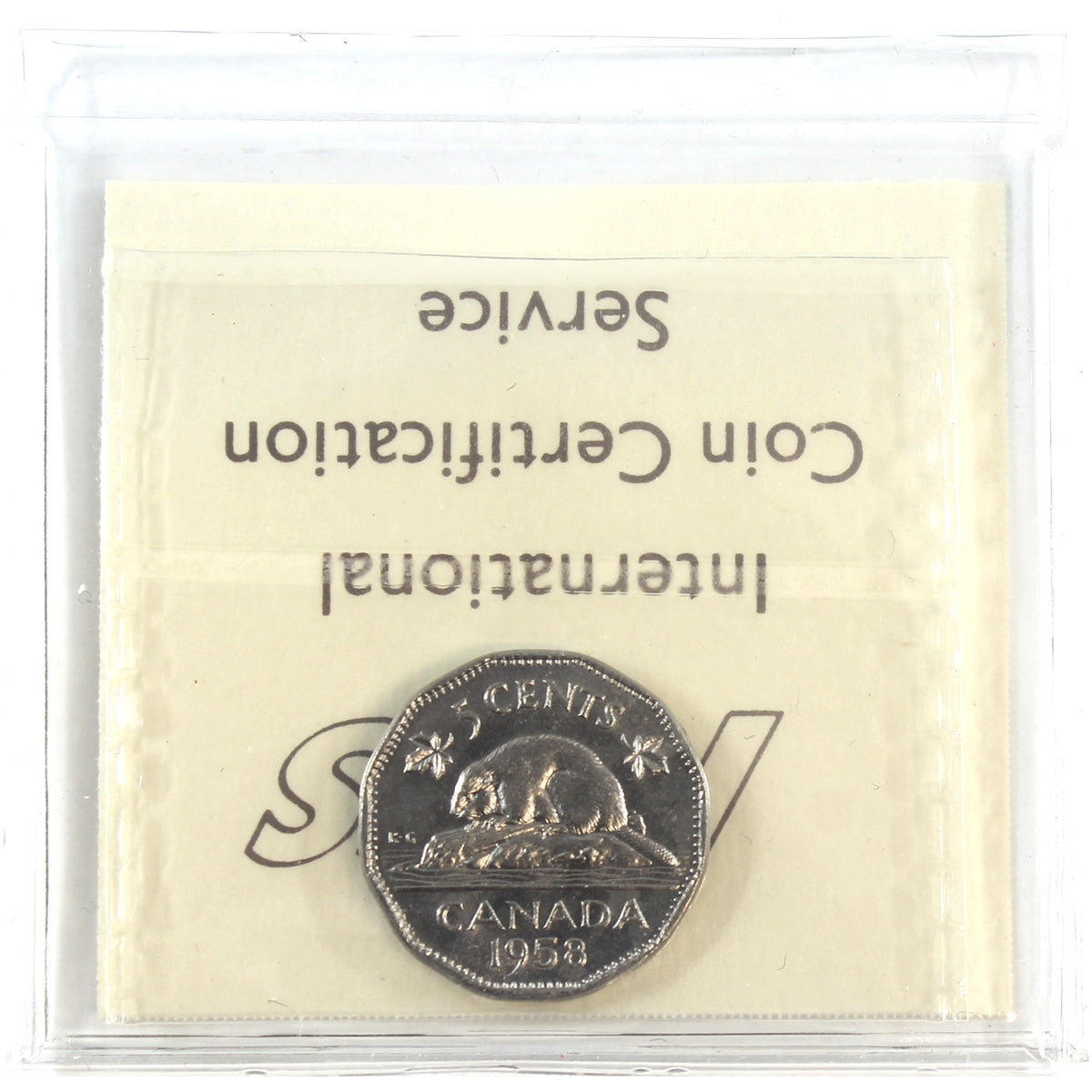 1958 Canada 5-cents ICCS Certified MS64