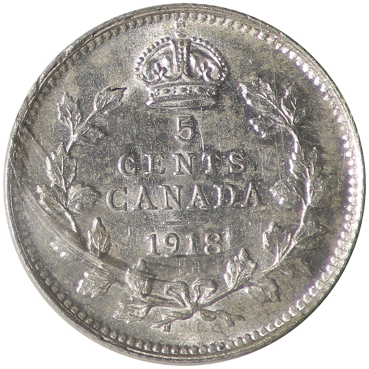 1918 Canada 5-cents ICCS Certified MS60