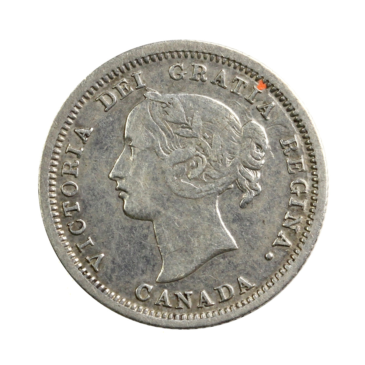 1858 Large Date Canada 5-cents F-VF (F15) $