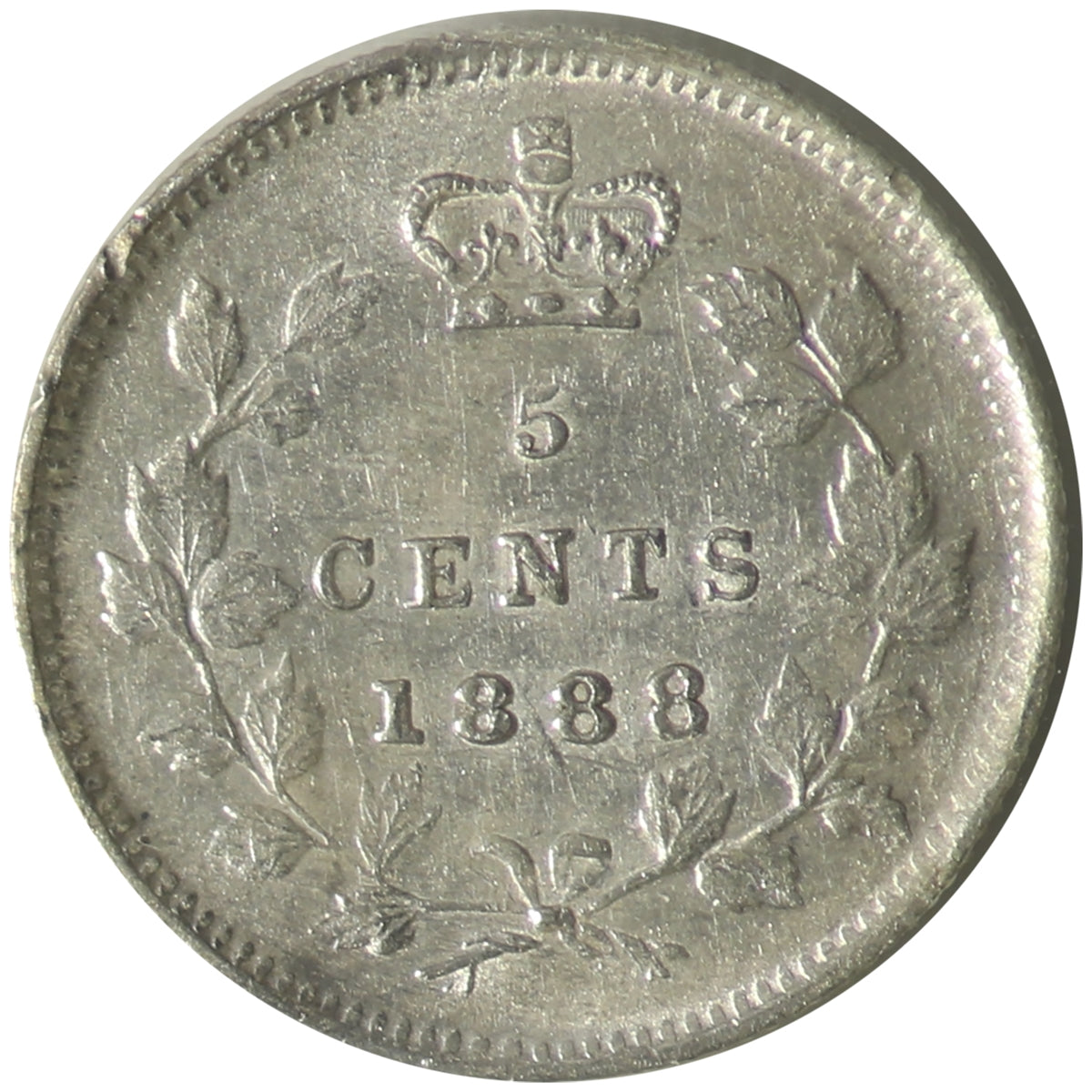 1888 Canada 5-cents ICCS Certified EF45