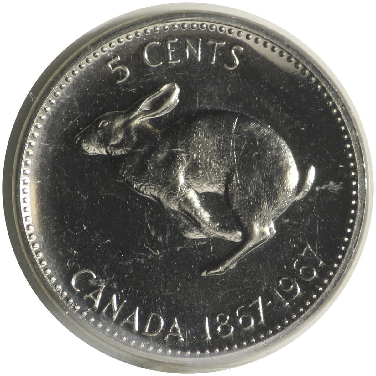 1967 Canada 5-cents ICCS Certified PL64 Heavy Cameo