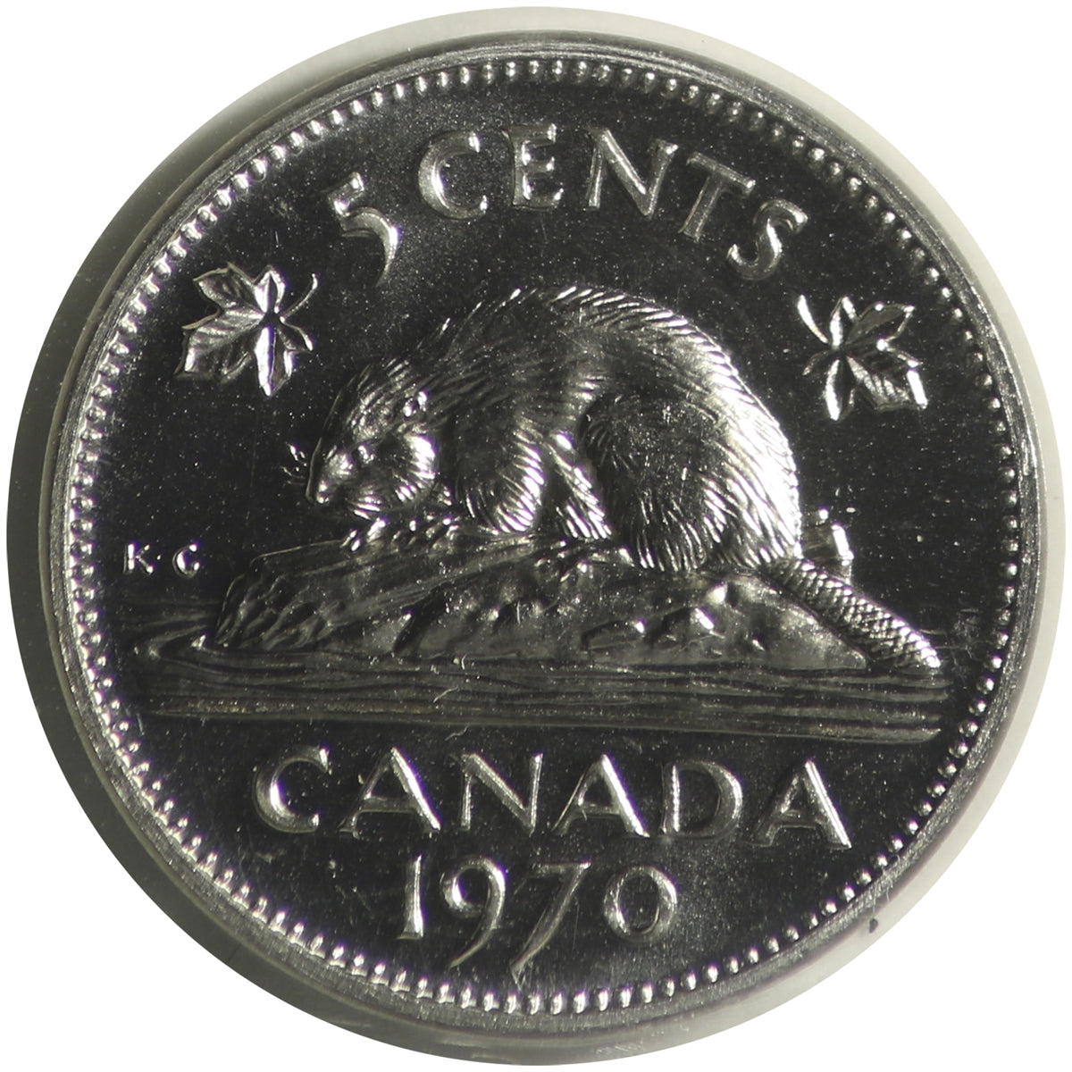 1970 Canada 5-cents ICCS Certified PL64 Heavy Cameo