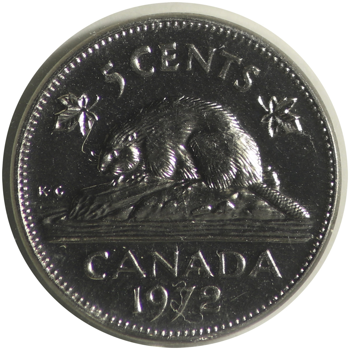 1972 Canada 5-cents ICCS Certified PL64 Heavy Cameo