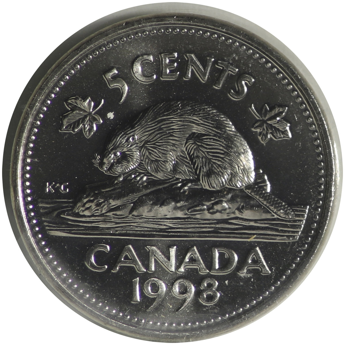 1998 Canada 5-cents ICCS Certified MS64