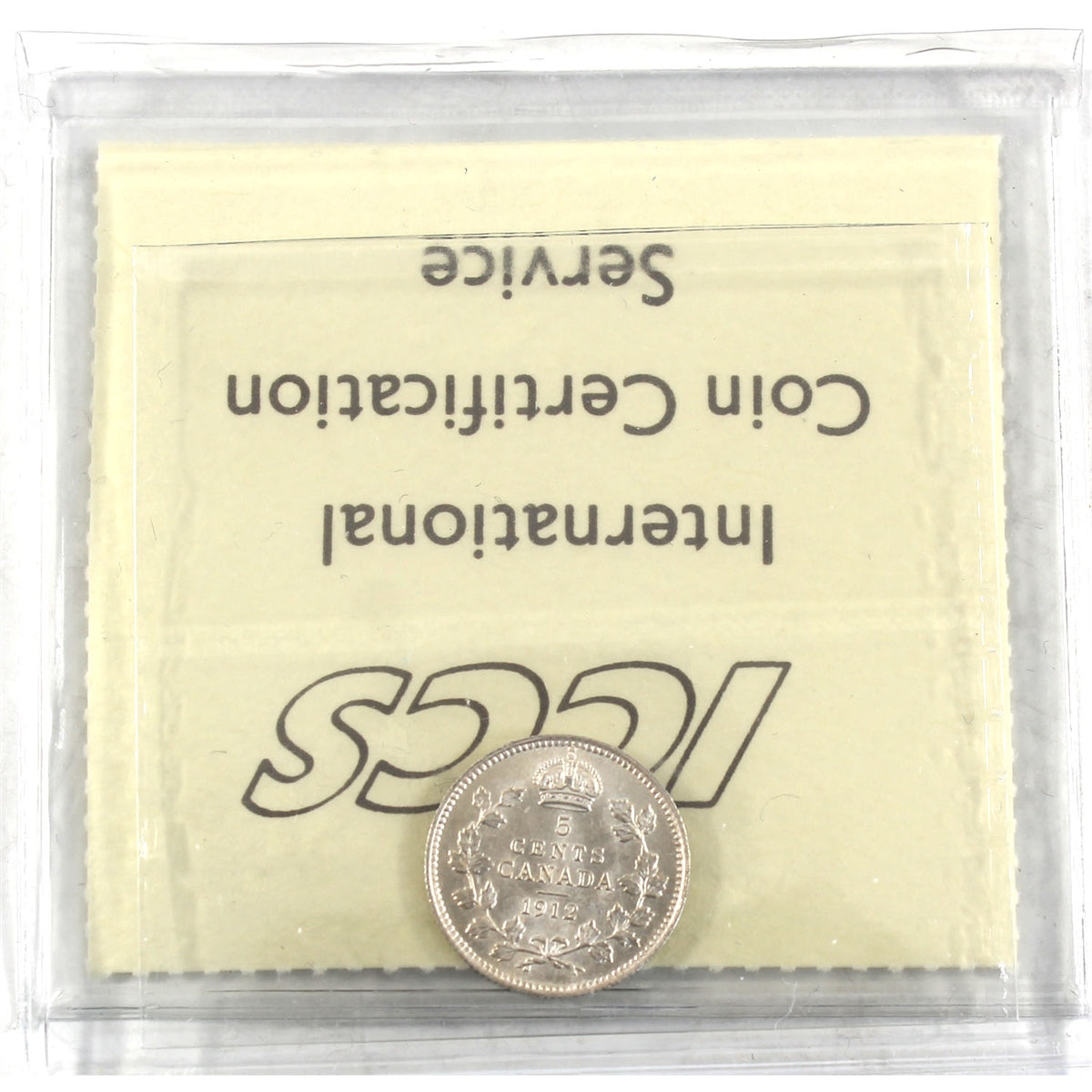 1912 Canada 5-cents ICCS Certified AU55