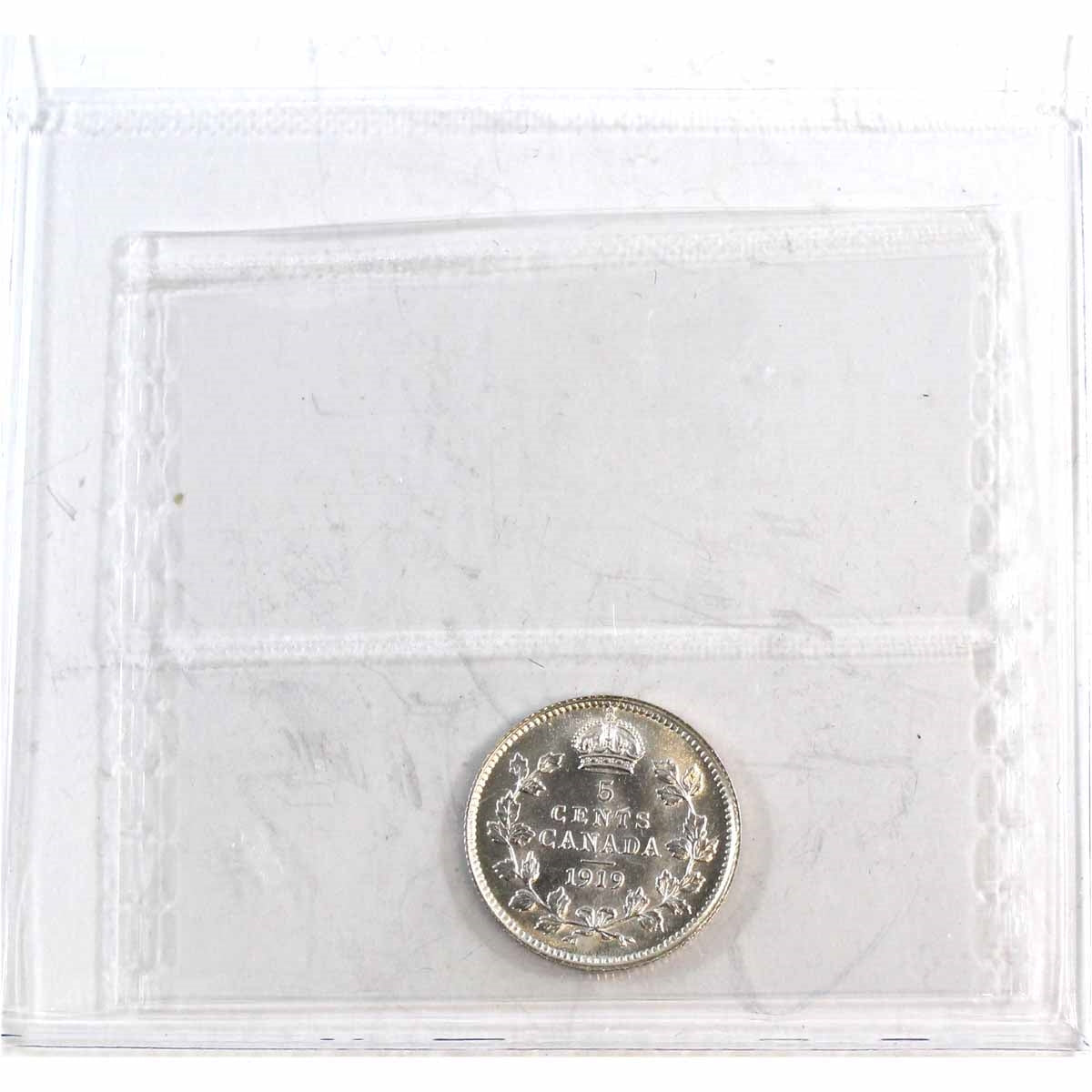 1919 Canada 5-cents ICCS Certified MS62