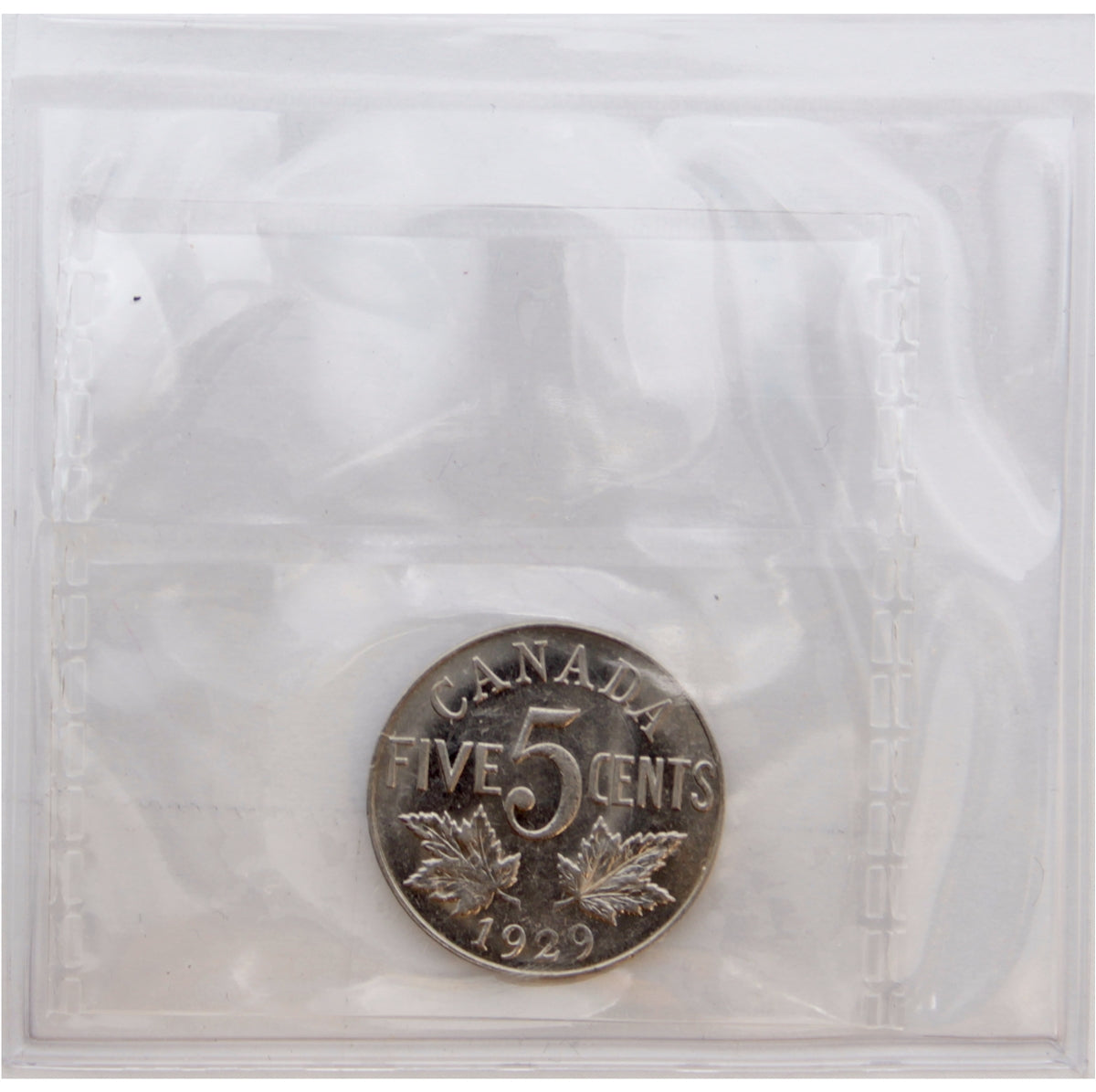 1929 Canada 5-cents ICCS Certified AU50