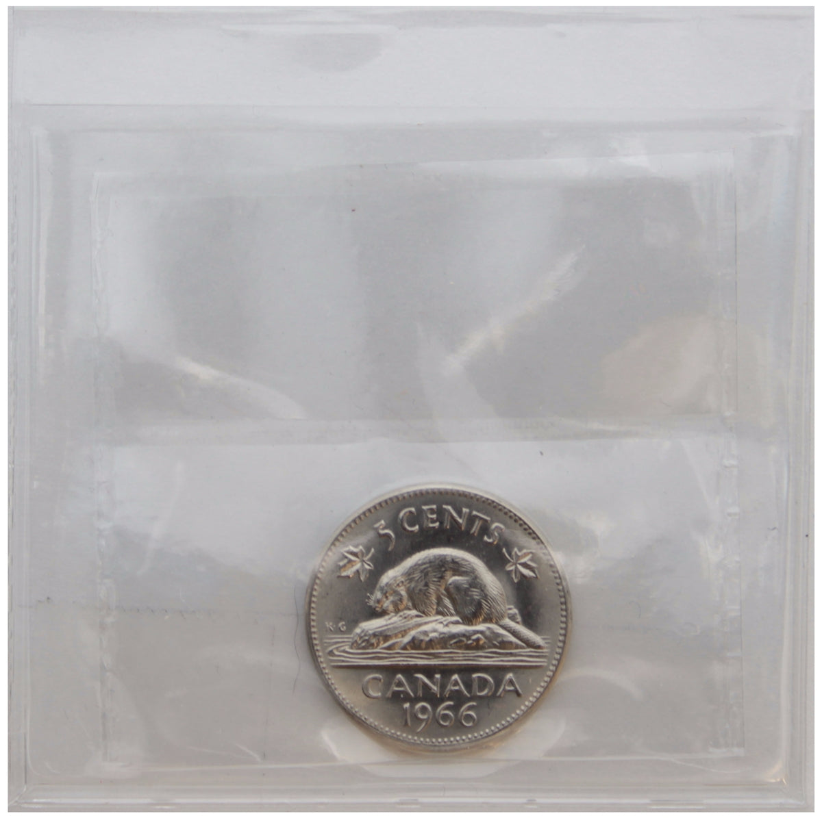 1966 Canada 5-cents ICCS Certified MS65 (XJG 704)