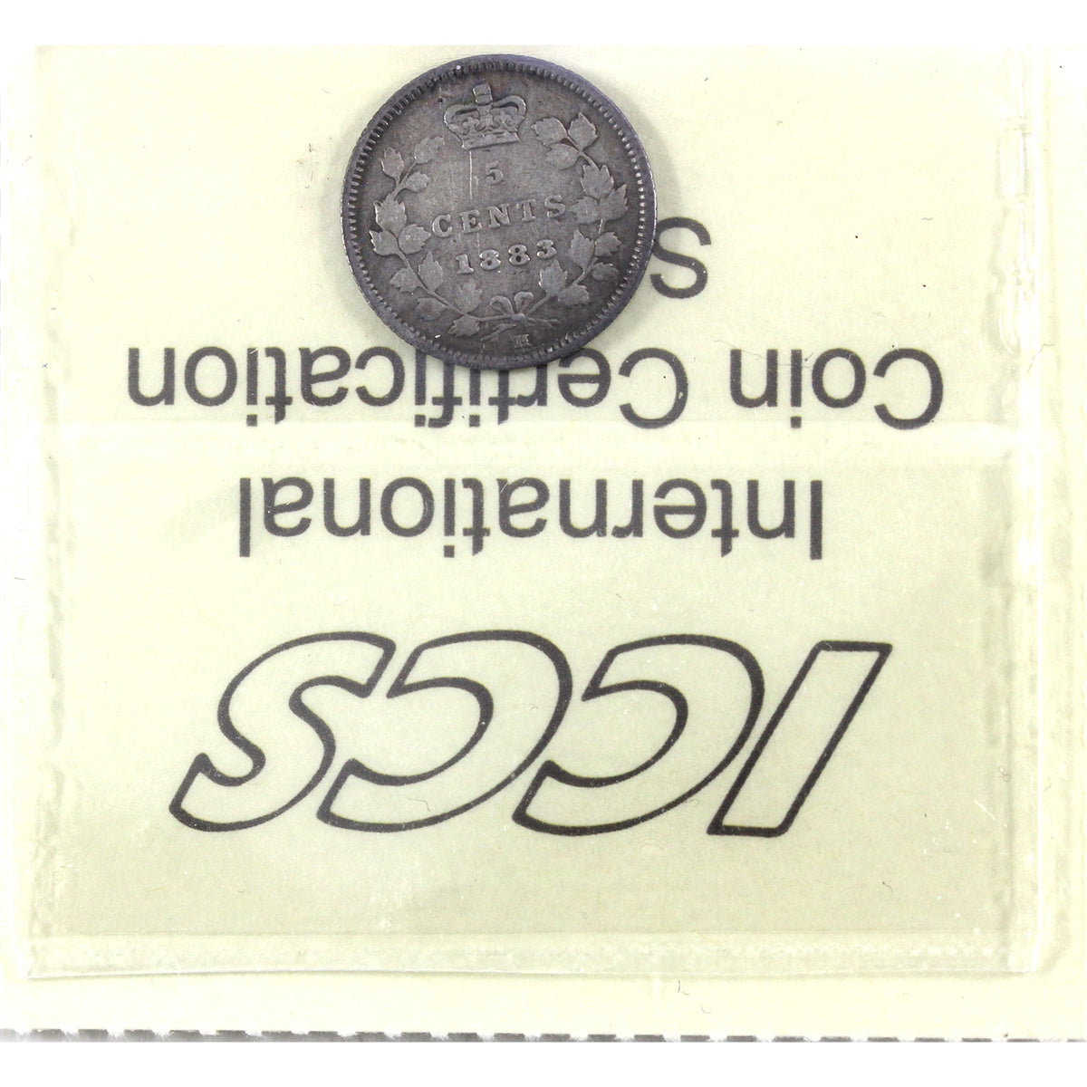 1883H Obv. 5 Canada 5-cents ICCS Certified VG10