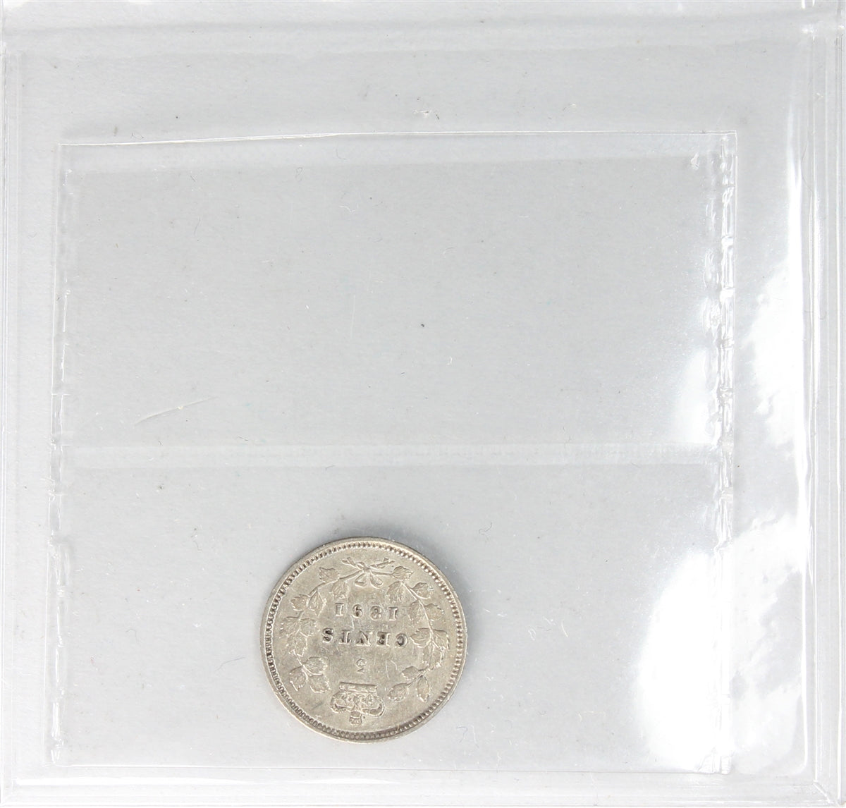 1891 Obv. 2 Canada 5-cents ICCS Certified VF30