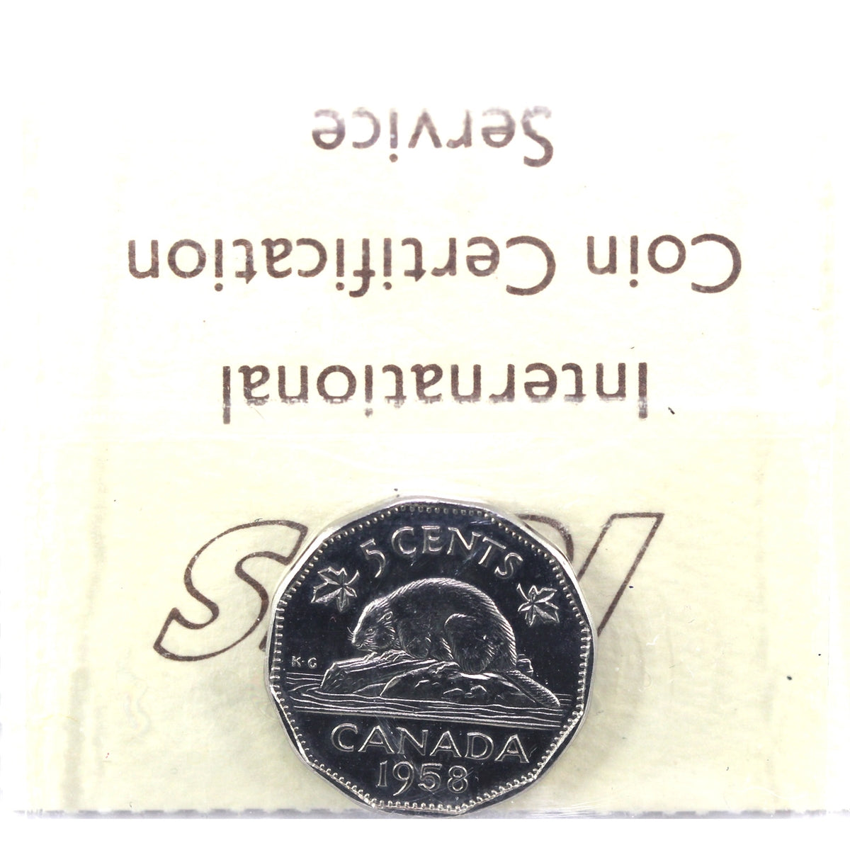 1958 Canada 5-cents ICCS Certified PL-66