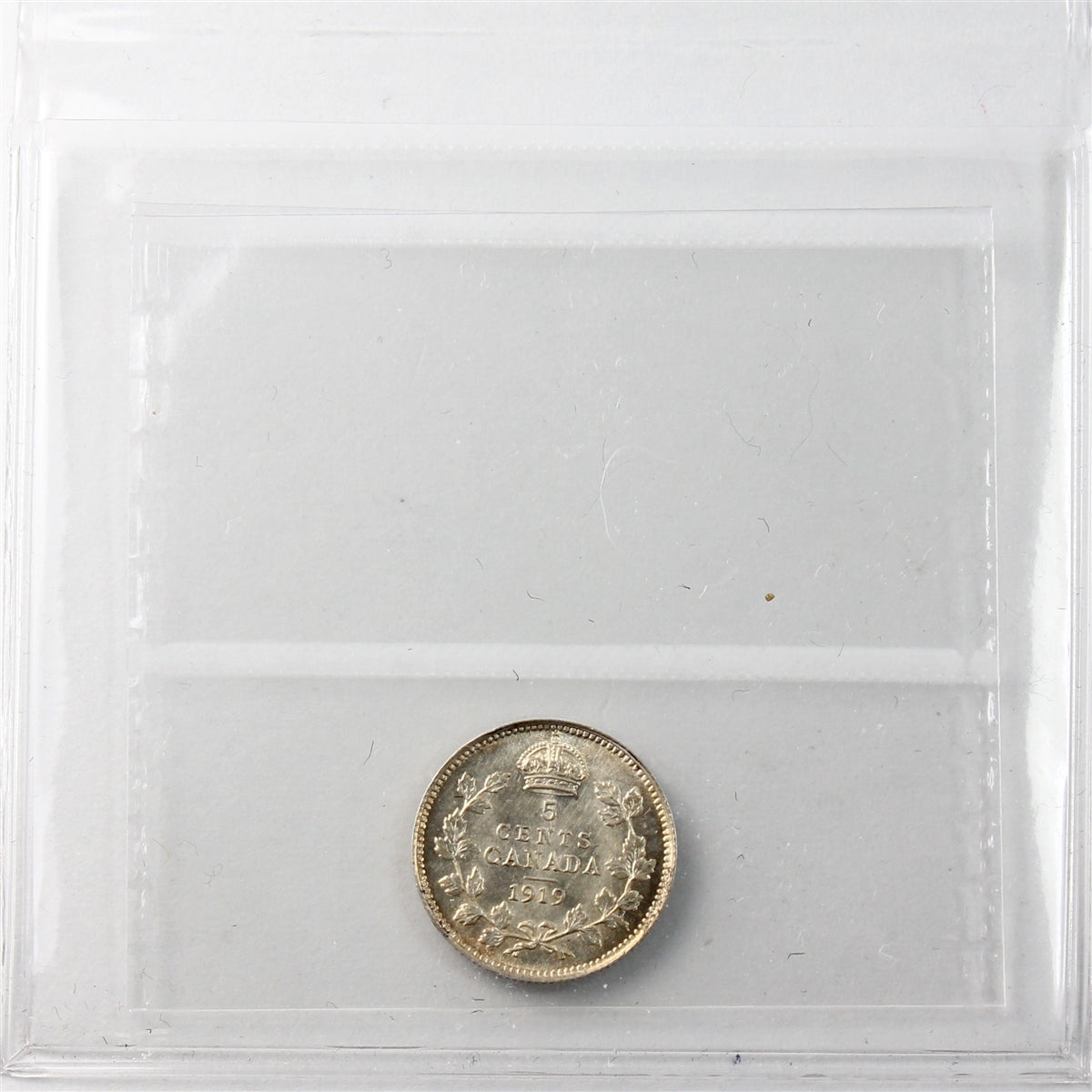 1919 Canada 5-cents ICCS Certified AU55
