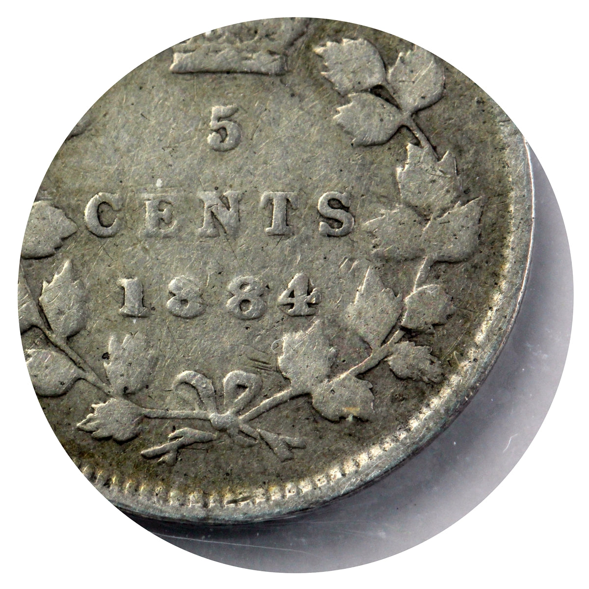 1884 Near 4 Canada 5-cents ICCS Certified G4