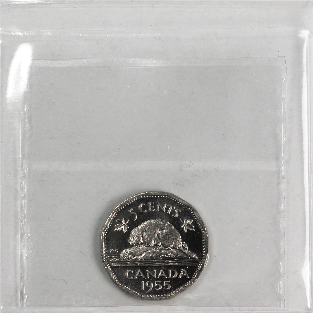 1955 Canada 5-cents ICCS Certified PL-66 Cameo